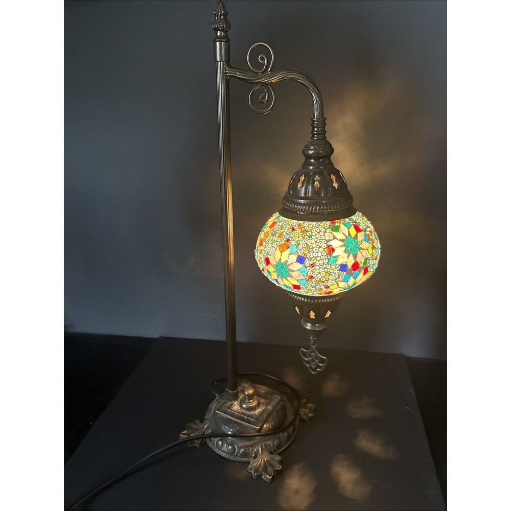 Turkish Moroccan Colorful Glass Mosaic Lamp - Picture 9 of 11